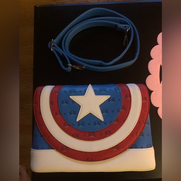 Loungefly Handbags - POP! by Loungefly Captain America Crossbody Purse